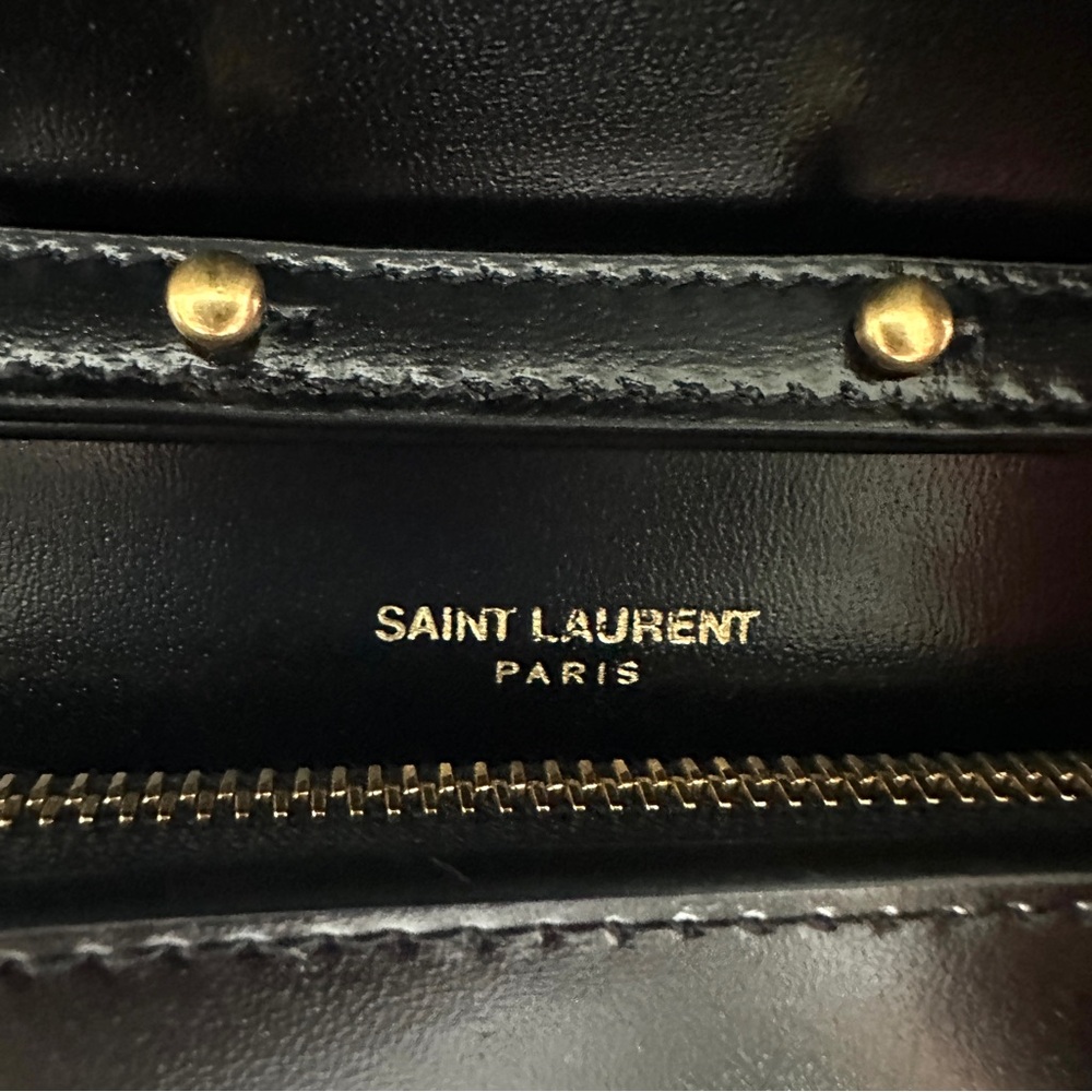 Saint Laurent Black and Gold Chain Wallet - Picture 8 of 10